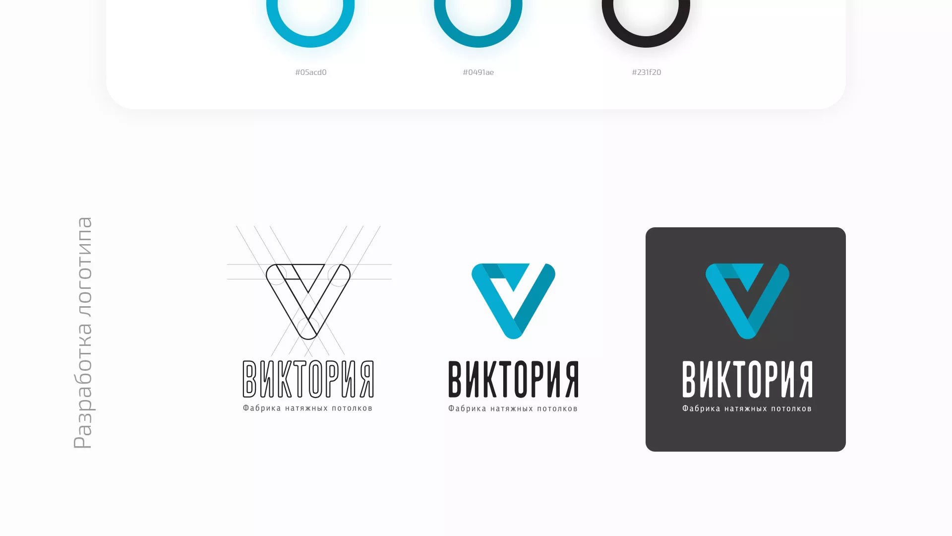 Разработка фирменного стиля компании по продаже и установке натяжных потолков в Слободском