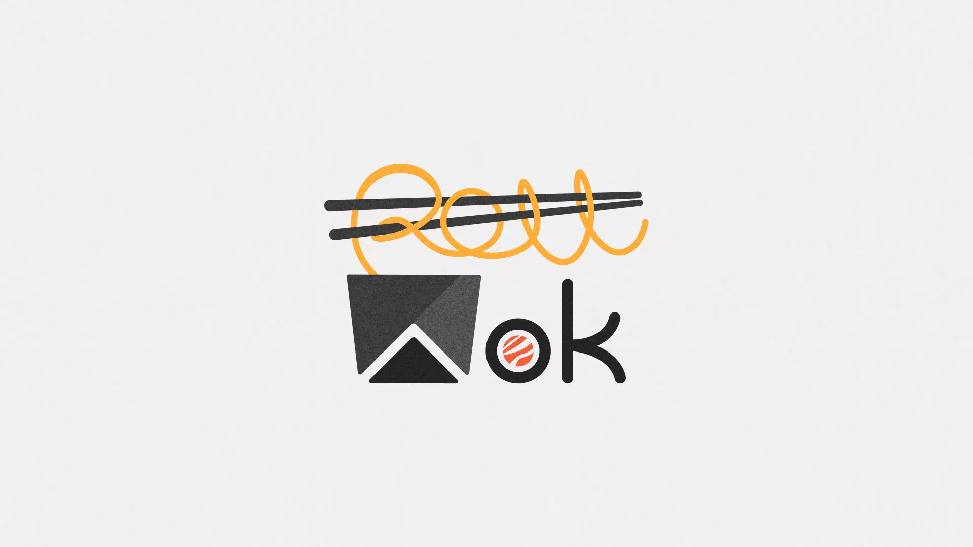 Разработка логотипа суши-бара «Roll Wok Club» в Слободском
